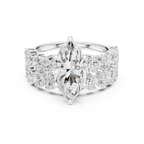 Marquise Cut Multi-Row Diamond Statement Ring