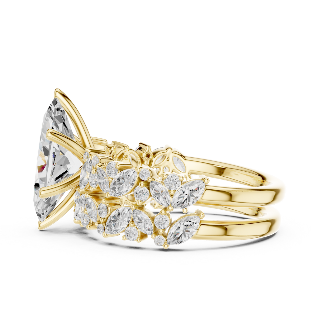 Marquise Cut Multi-Row Diamond Statement Ring