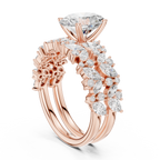 Oval Cut Multi-Row Diamond Statement Ring