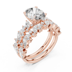 Oval Cut Multi-Row Diamond Statement Ring