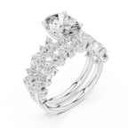 Oval Cut Multi-Row Diamond Statement Ring