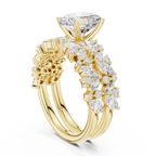 Oval Cut Multi-Row Diamond Statement Ring