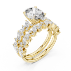 Oval Cut Multi-Row Diamond Statement Ring