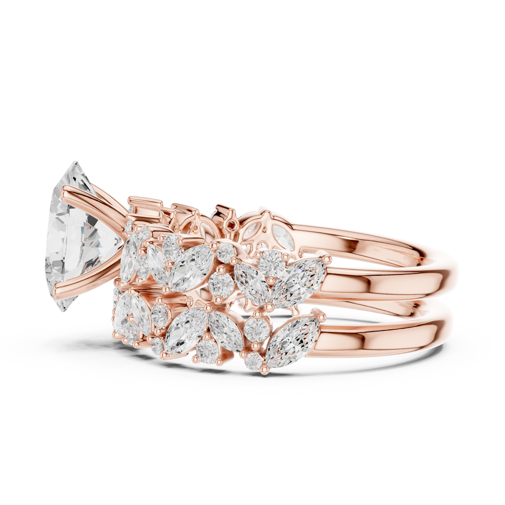 Oval Cut Multi-Row Diamond Statement Ring