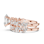 Oval Cut Multi-Row Diamond Statement Ring