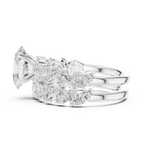 Oval Cut Multi-Row Diamond Statement Ring