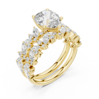 Pear Cut Multi-Row Diamond Statement Ring