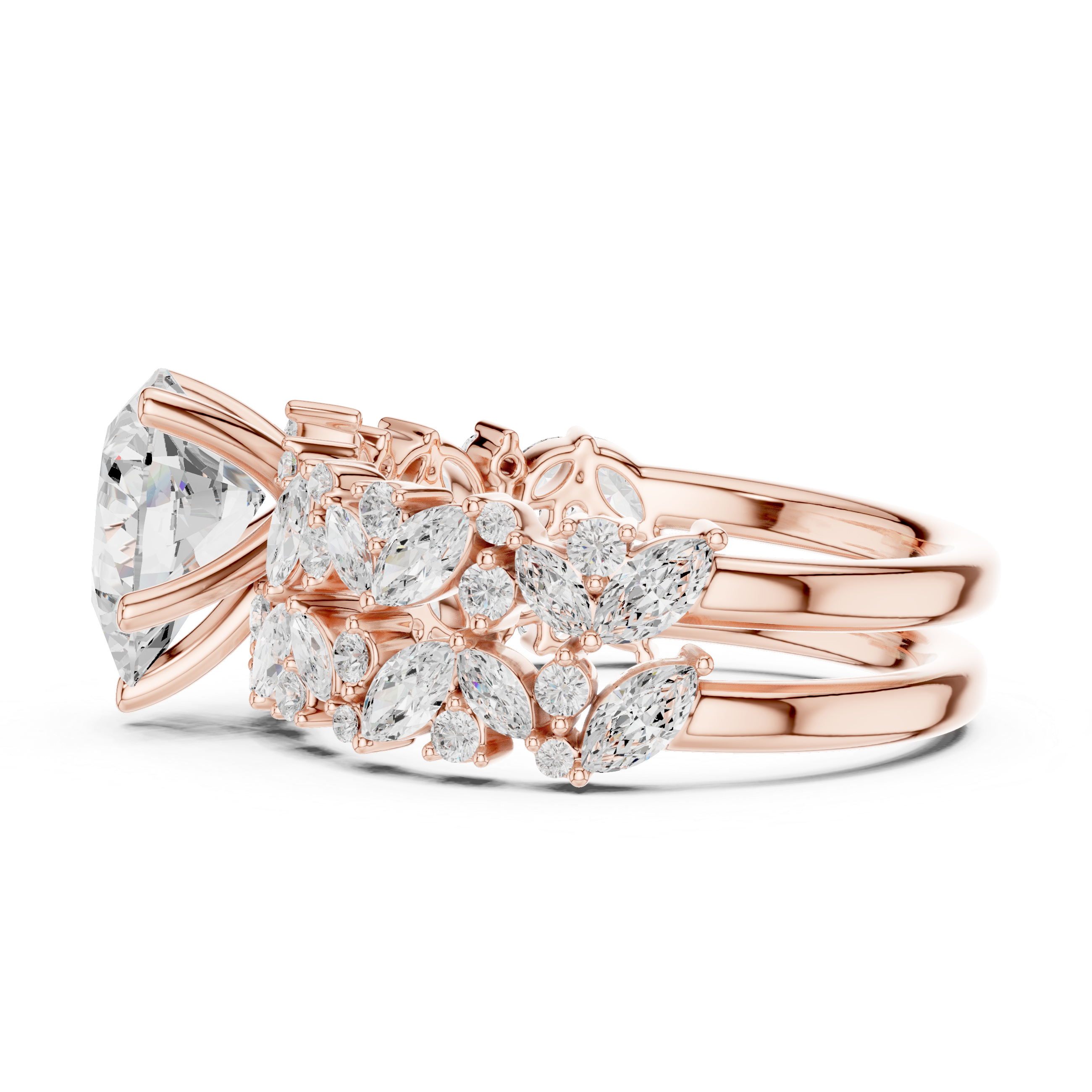 Pear Cut Multi-Row Diamond Statement Ring