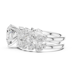 Pear Cut Multi-Row Diamond Statement Ring