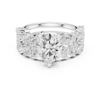 Pear Cut Multi-Row Diamond Statement Ring