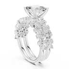 Princess Cut Multi-Row Diamond Statement Ring