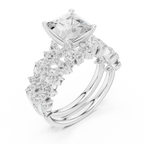 Princess Cut Multi-Row Diamond Statement Ring