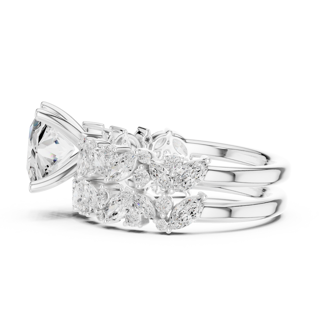 Princess Cut Multi-Row Diamond Statement Ring