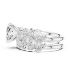 Princess Cut Multi-Row Diamond Statement Ring