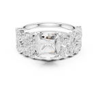 Princess Cut Multi-Row Diamond Statement Ring