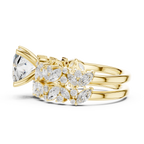 Princess Cut Multi-Row Diamond Statement Ring
