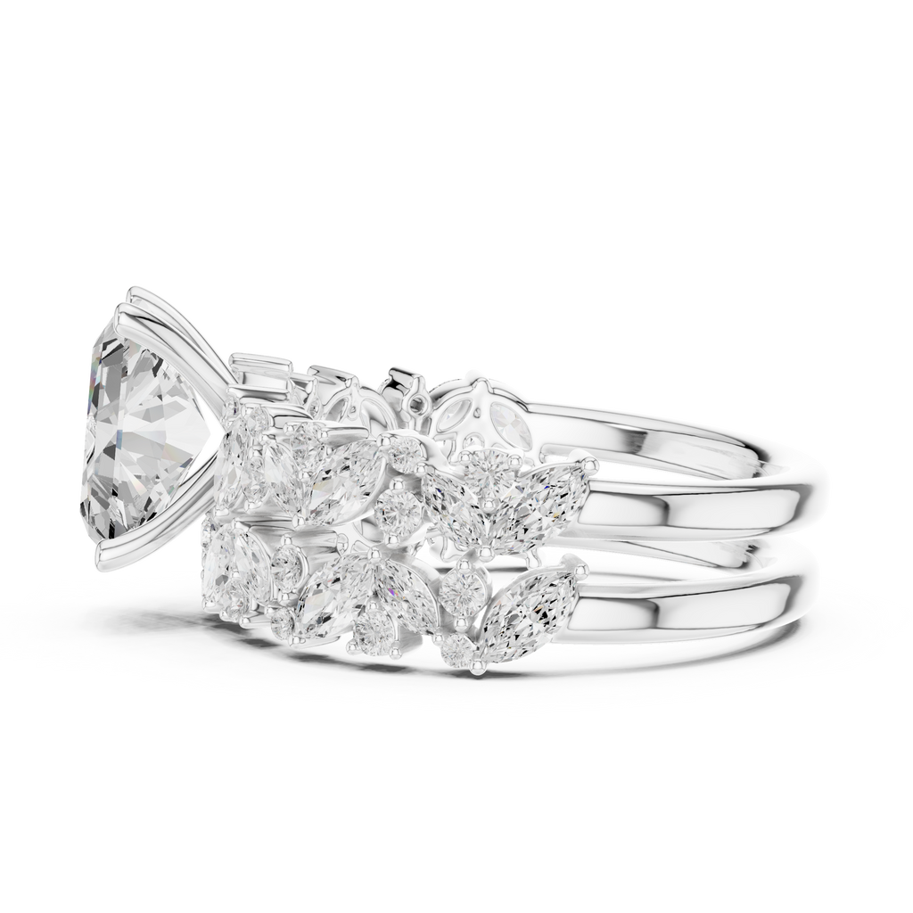 Radiant Cut Multi-Row Diamond Statement Ring