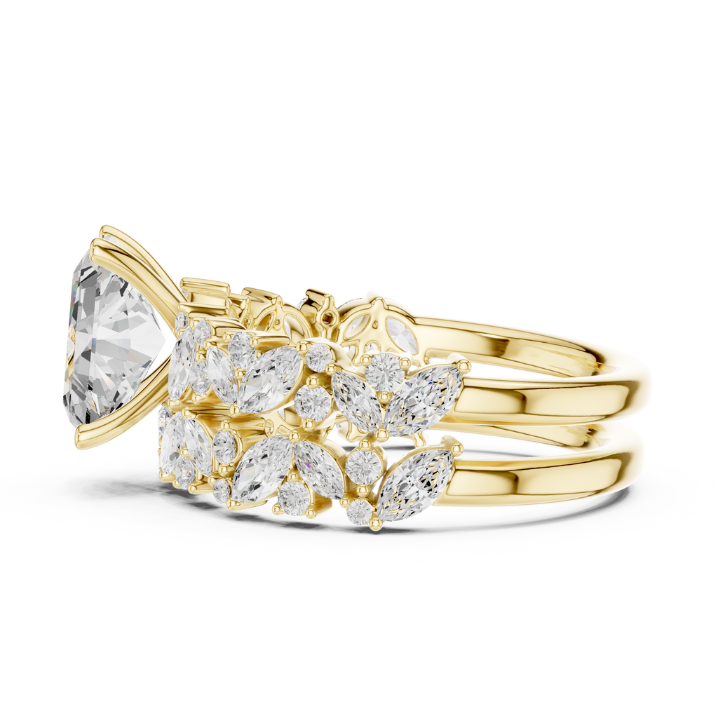Radiant Cut Multi-Row Diamond Statement Ring