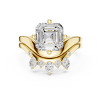 2.83 CT Asscher Cut Crown Cluster Diamond Engagement Ring