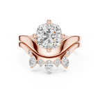 2.83 CT Cushion Cut Crown Cluster Diamond Engagement Ring