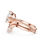 2.83 CT Emerald Cut Crown Cluster Diamond Engagement Ring
