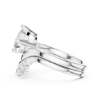 2.83 CT Emerald Cut Crown Cluster Diamond Engagement Ring