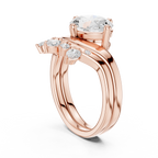 2.83 CT Oval Cut Crown Cluster Diamond Engagement Ring