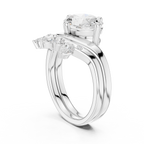 2.83 CT Oval Cut Crown Cluster Diamond Engagement Ring