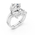 2.83 CT Oval Cut Crown Cluster Diamond Engagement Ring