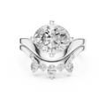 2.83 CT Oval Cut Crown Cluster Diamond Engagement Ring