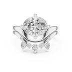 2.83 CT Oval Cut Crown Cluster Diamond Engagement Ring