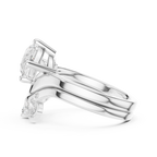 2.83 CT Pear Cut Crown Cluster Diamond Engagement Ring