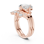 2.83 CT Radiant Cut Crown Cluster Diamond Engagement Ring