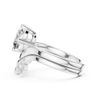 2.83 CT Radiant Cut Crown Cluster Diamond Engagement Ring