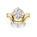 2.83 CT Round Cut Crown Cluster Diamond Engagement Ring