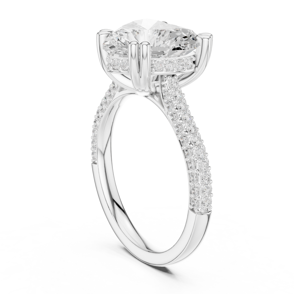 White Éterna Heart Ring