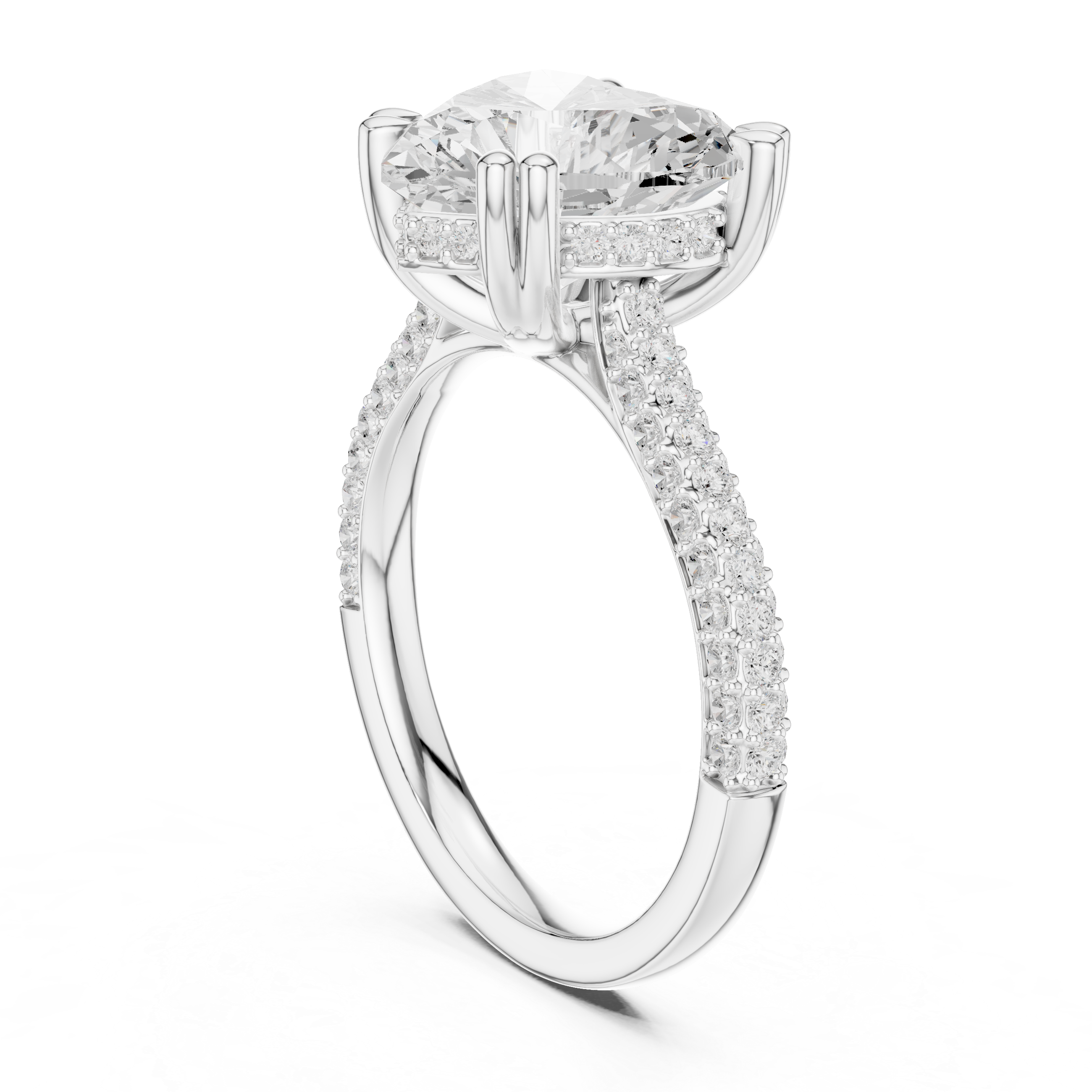 White Éterna Heart Ring