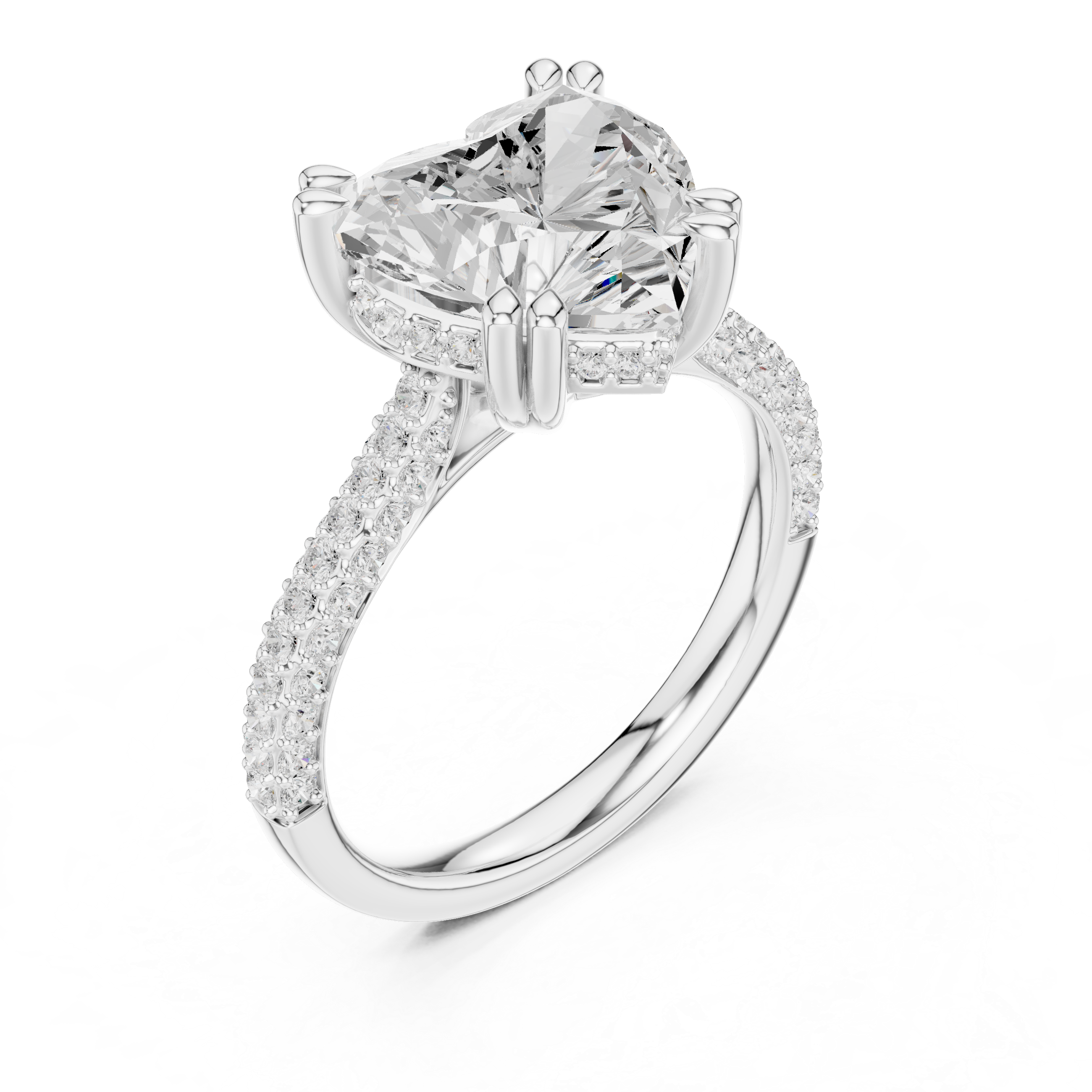 White Éterna Heart Ring