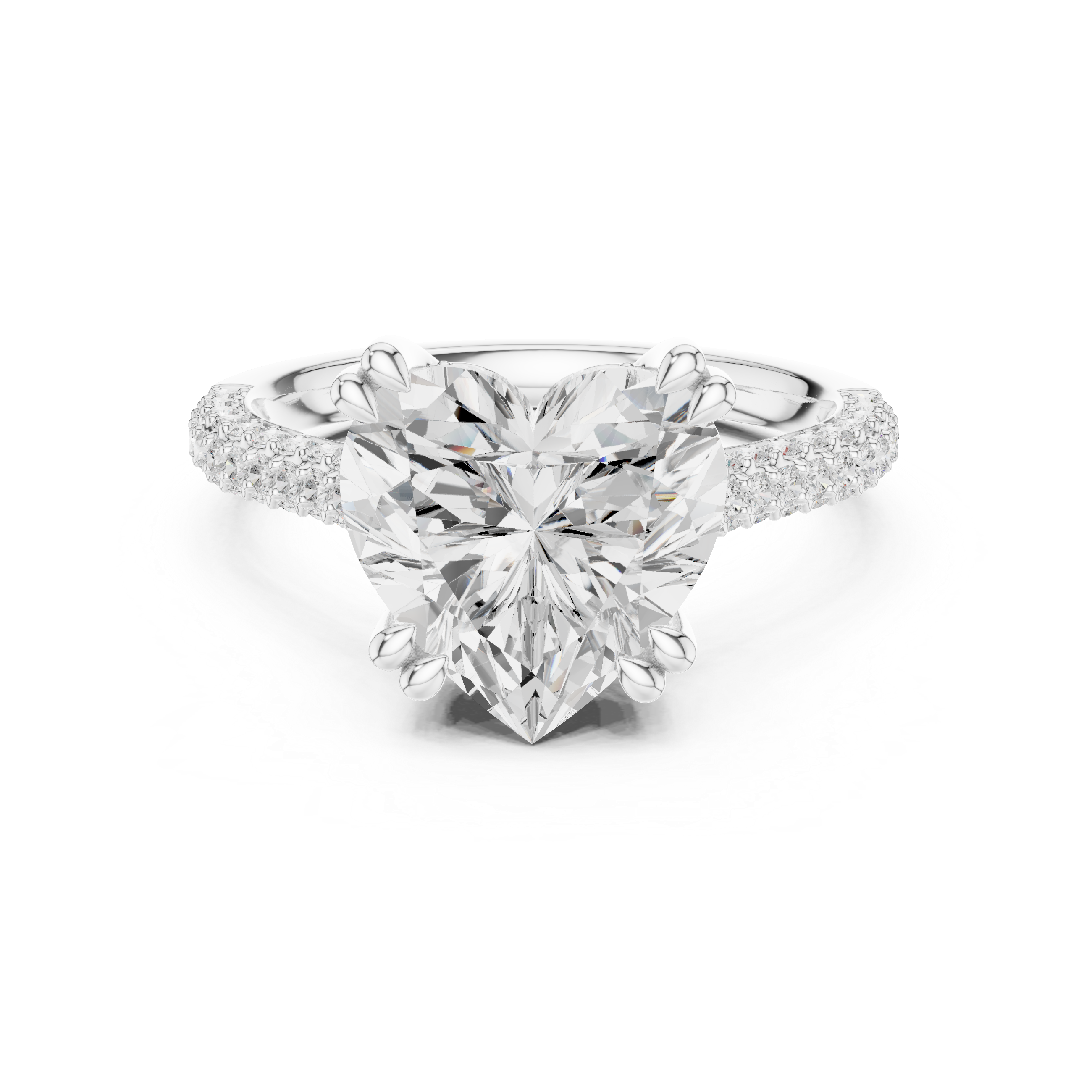 White Éterna Heart Ring