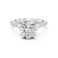 Heart Cut Hidden Halo Diamond Engagement Ring