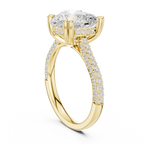 Heart Cut Hidden Halo Diamond Engagement Ring