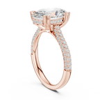Oval Cut Hidden Halo Diamond Engagement Ring
