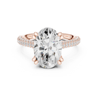 Oval Cut Hidden Halo Diamond Engagement Ring