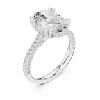 Oval Cut Hidden Halo Diamond Engagement Ring