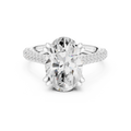 Oval Cut Hidden Halo Diamond Engagement Ring