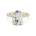 Oval Cut Hidden Halo Diamond Engagement Ring