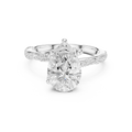 2.71 CT Pear Cut Diamond Engagement Ring with Marquise Side Stones & Pavé Band