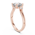 1.93 CT Cushion Cut Diamond Engagement Ring with Round Side Stones