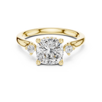 1.93 CT Cushion Cut Diamond Engagement Ring with Round Side Stones
