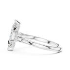 1.95 CT Marquise Cut Diamond Engagement Ring with Round Side Stones